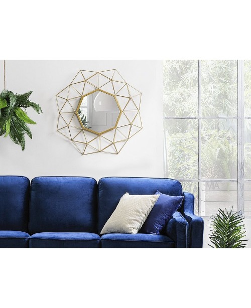 Metal Wall Mirror Gold 69 x 80 cm