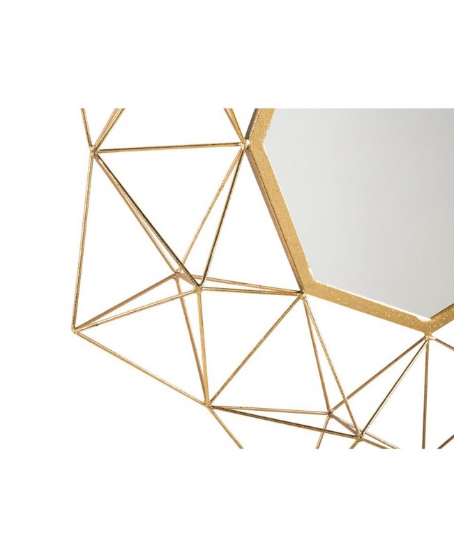 Metal Wall Mirror Gold 69 x 80 cm