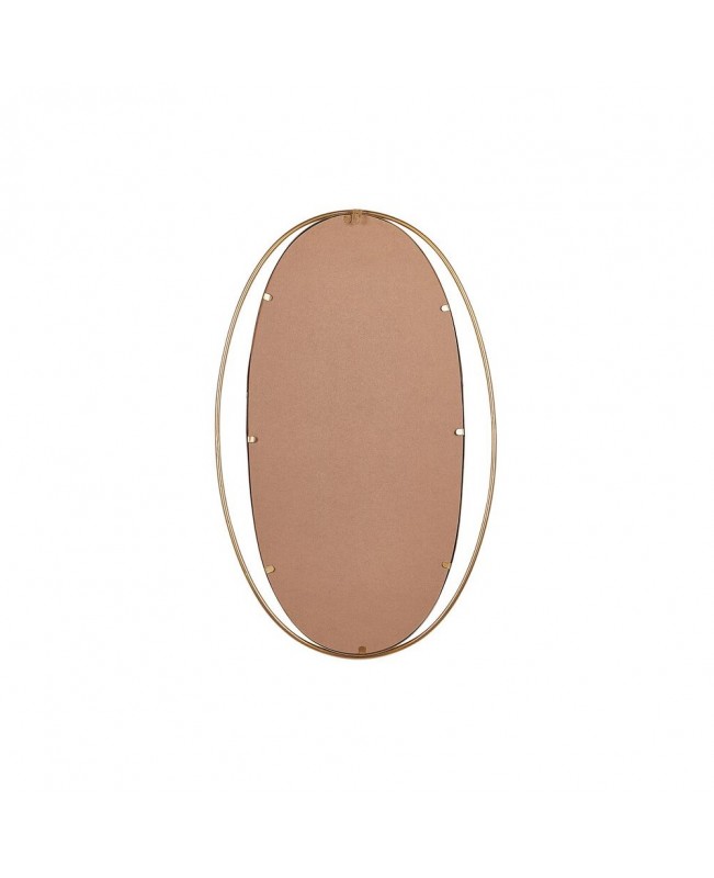 Oval Steel Wall Mirror 55 x 90 cm Gold