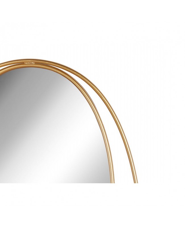 Oval Steel Wall Mirror 55 x 90 cm Gold