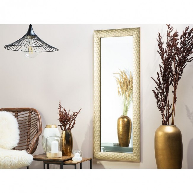 Wall Mirror 50 x 130 x 3 cm Gold