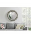 Round Metal Wall Mirror ø 80 cm Silver