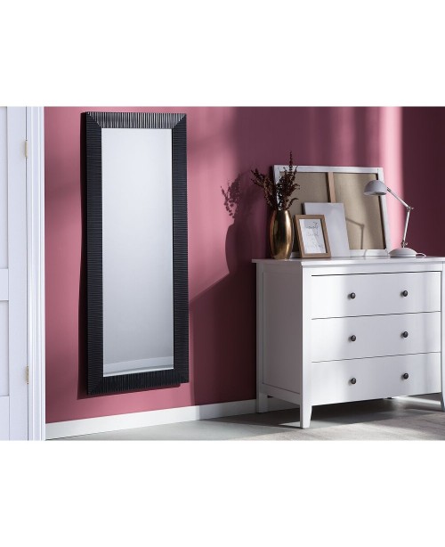 Wall Mirror 50 x 130 x 2 cm Black