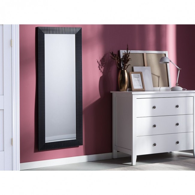 Wall Mirror 50 x 130 x 2 cm Black