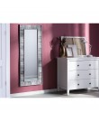 Wall Mirror 50 x 130 cm Grey with White