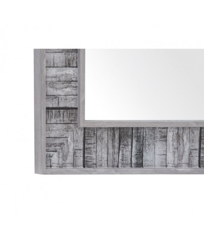 Wall Mirror 50 x 130 cm Grey with White