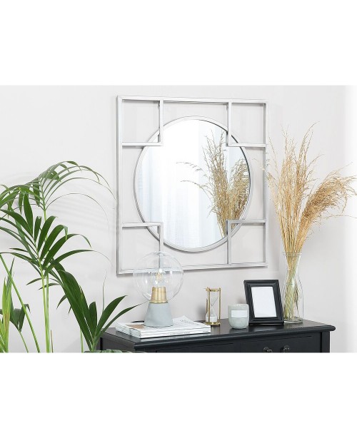 Wall Mirror 71 x 71 cm Silver