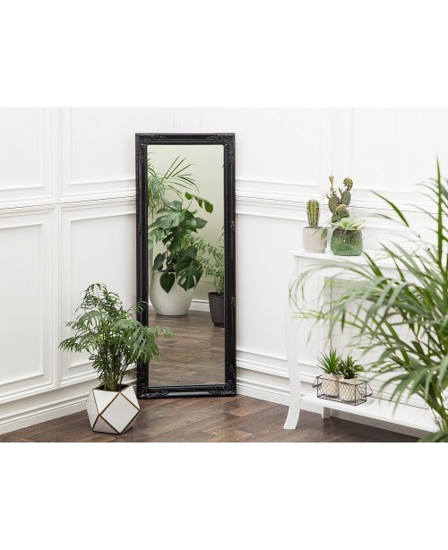 Wall Mirror 50 x 130 x 3  cm Black