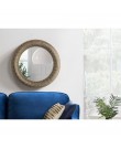 Round Metal Wall Mirror ø 80 cm Gold