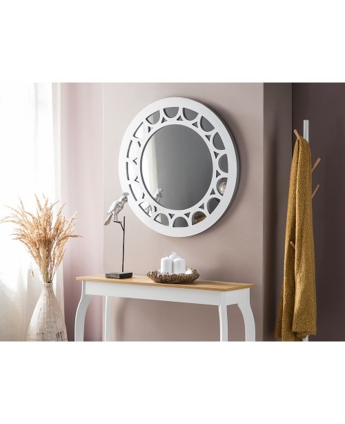 Round Wall Mirror ø 80 cm Silver