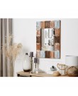 Wooden Wall Mirror 63 x 90 cm Multicolou...