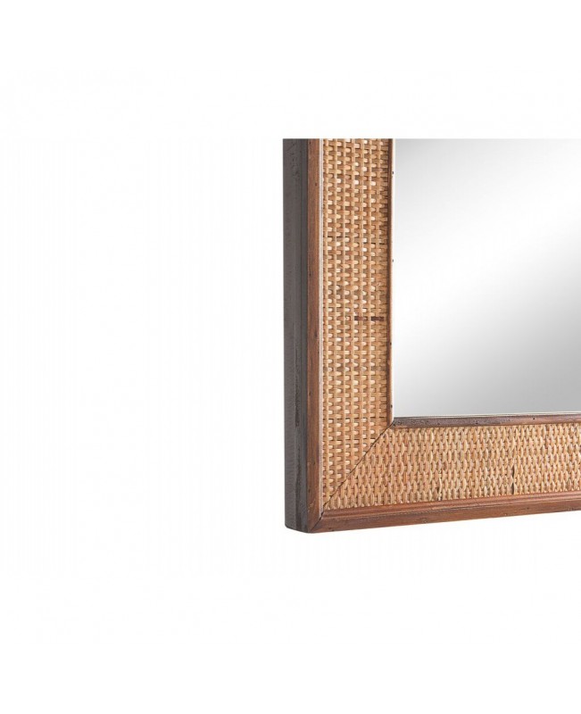 Bamboo Wall Mirror 54 x 74 cm Light Wood