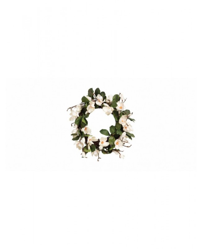 Beautiful 24-inch white magnolia flower ring