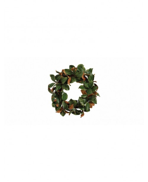 Charming 30-inch green magnolia leaf wre...