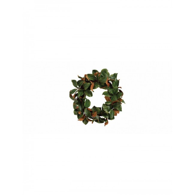 Charming 30-inch green magnolia leaf wreath