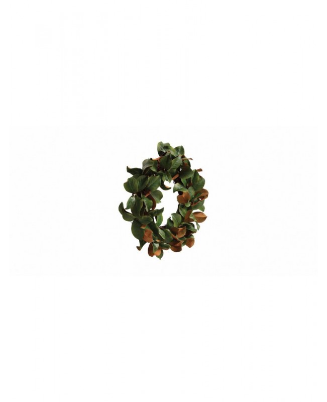 Charming 30-inch green magnolia leaf wreath