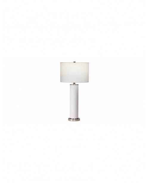 Fashion white drum table lamp