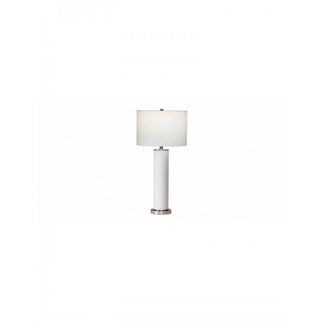 Fashion white drum table lamp