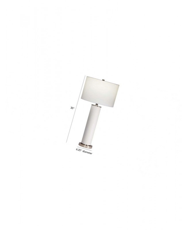 Fashion white drum table lamp