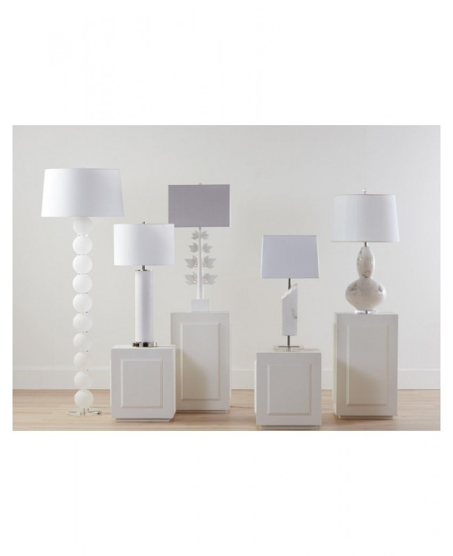 Fashion white drum table lamp