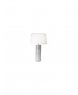 White lattice glass table lamp