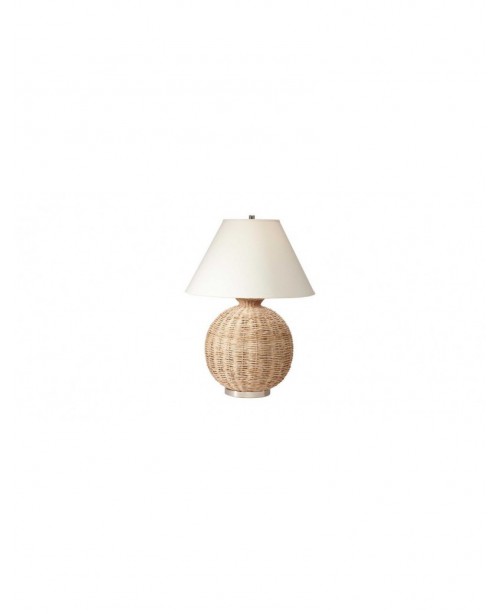 Woven seaweed table lamp