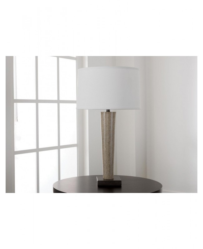 Simple industrial concrete table lamp