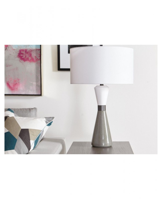 Off-white medieval table lamp