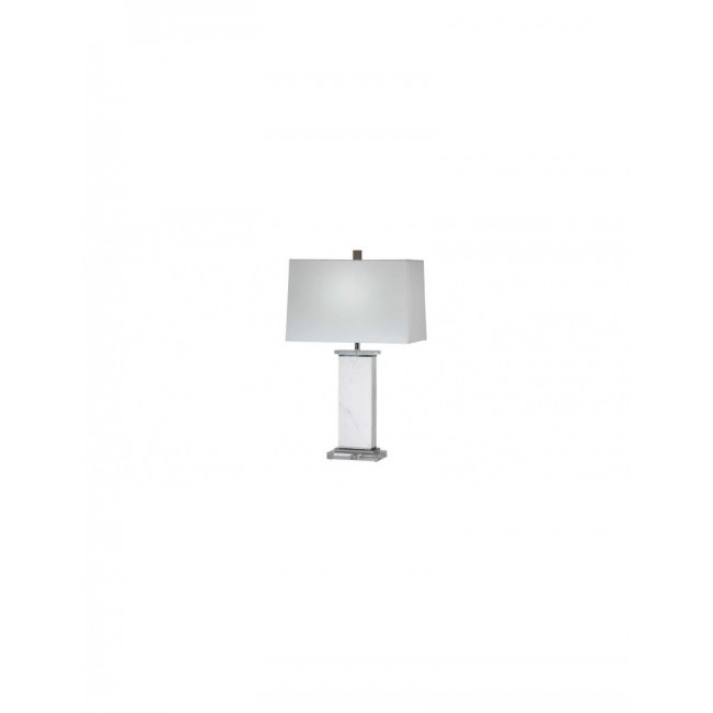 Off-white classical crystal table lamp