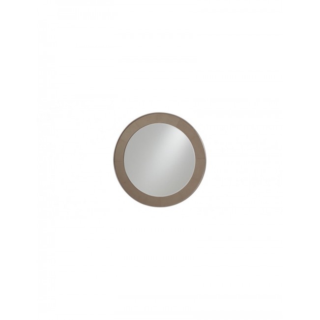 Classic simple round leather mirror