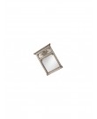 French antique silver small wall mirror