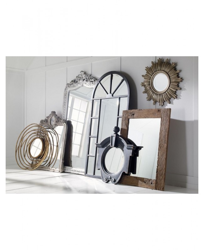 French antique black mirror