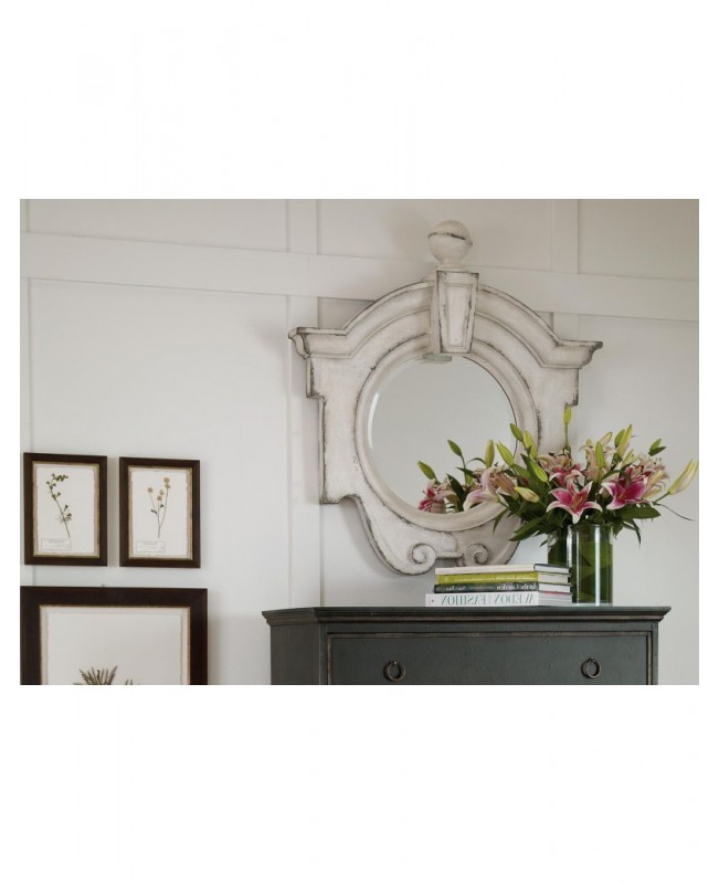 French antique white mirror