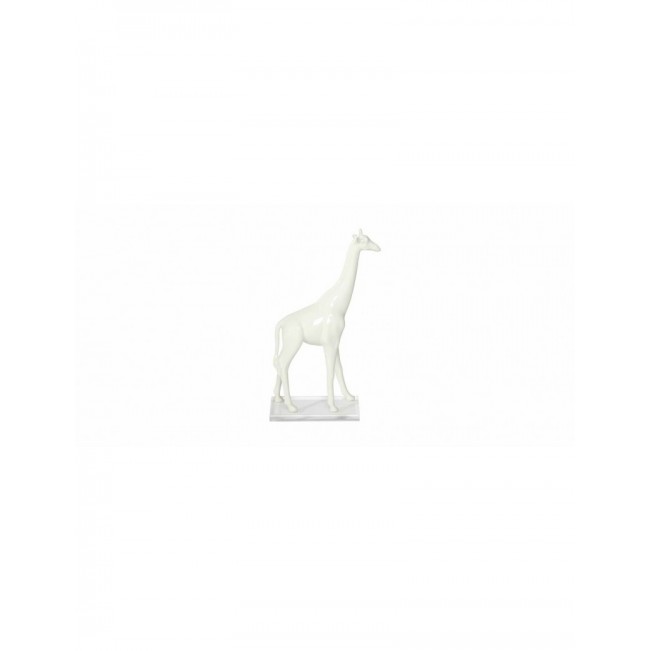 White ceramic giraffe sculpture