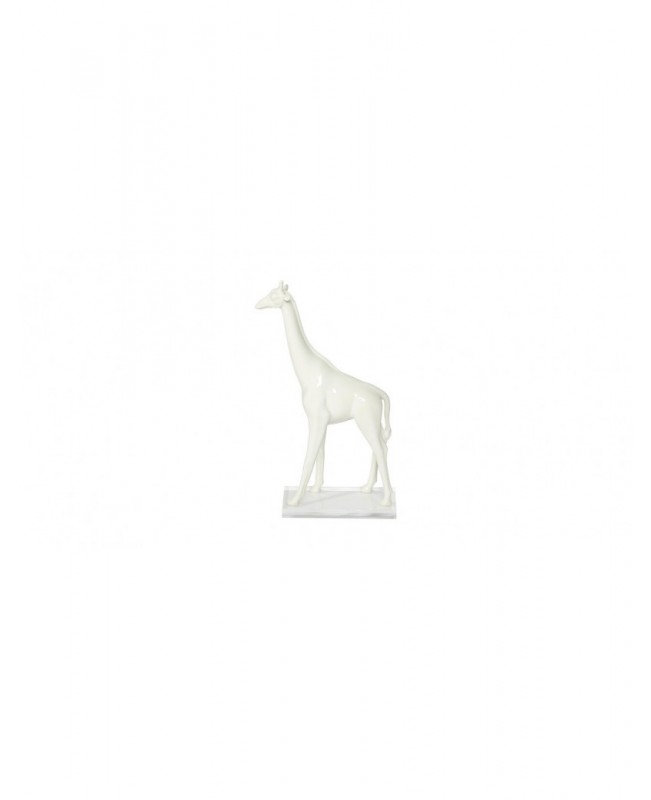 White ceramic giraffe sculpture