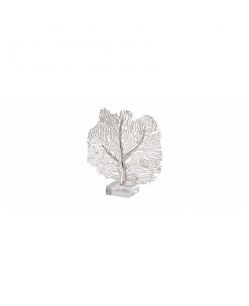 Exquisite silver coral sculpture