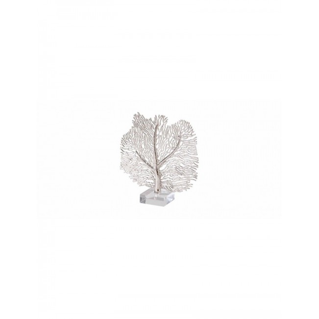 Exquisite silver coral sculpture