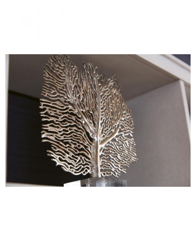 Exquisite silver coral sculpture