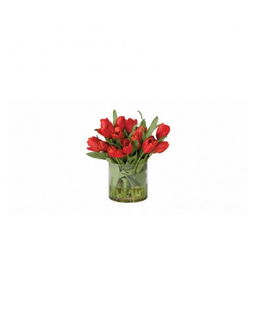 Simple and cute red tulips